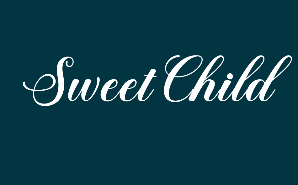 Sweet Child Script font big