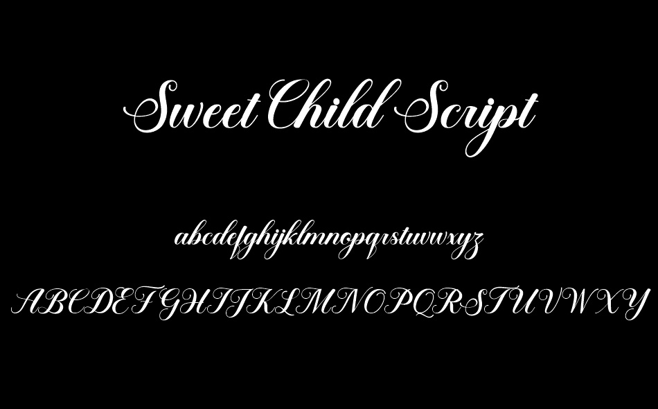 Sweet Child Script font