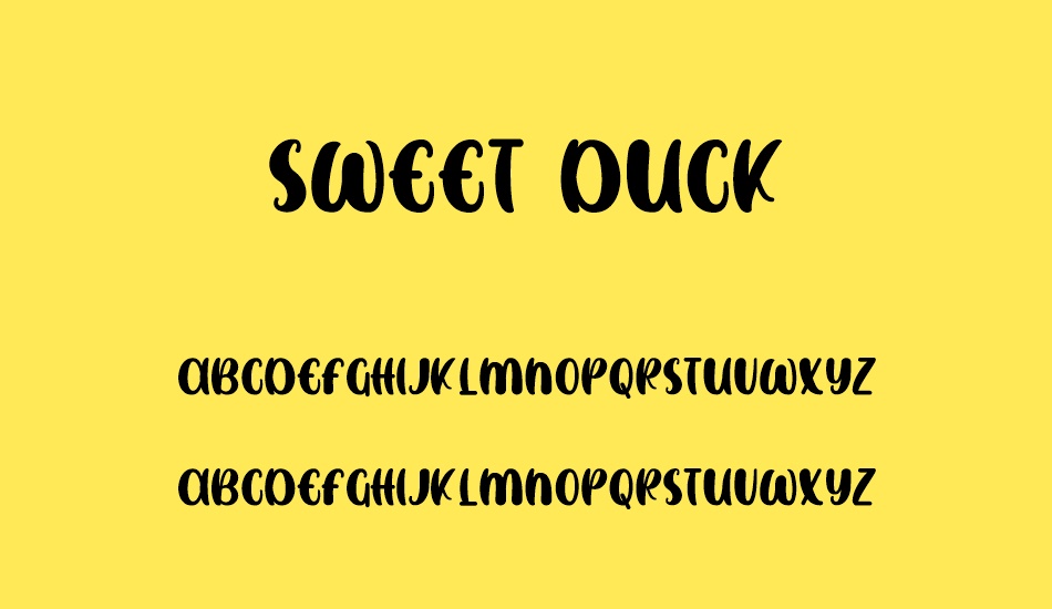 sweet-duck-personal-use-only font