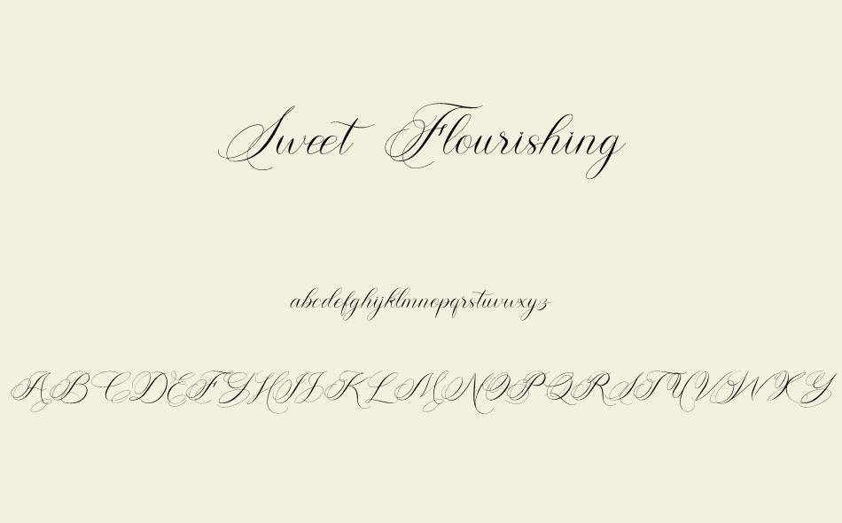 Sweet Flourishing font