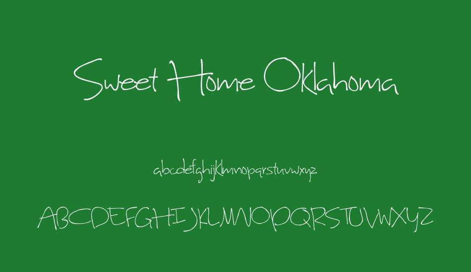 sweet-home-oklahoma font
