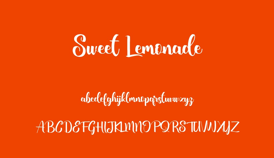 sweet-lemonade font