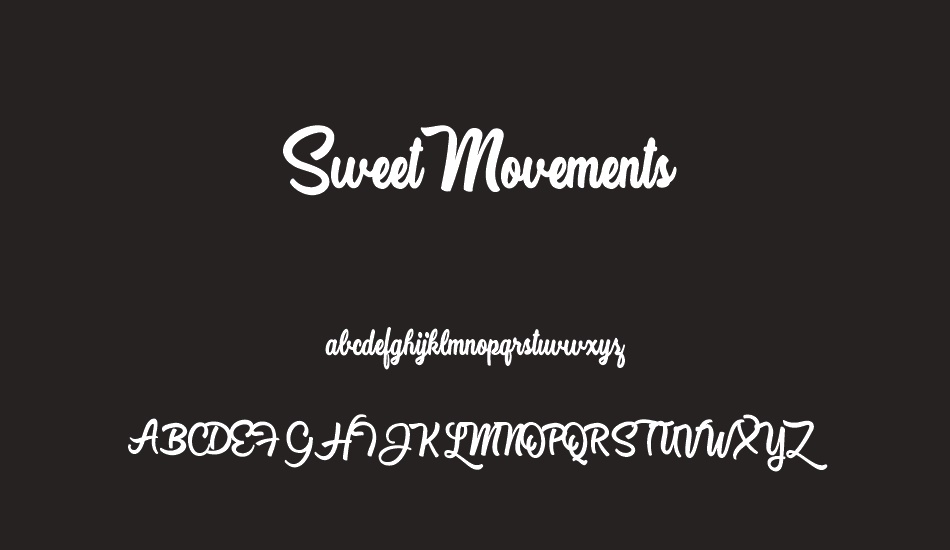 sweet-movements-personal-use font