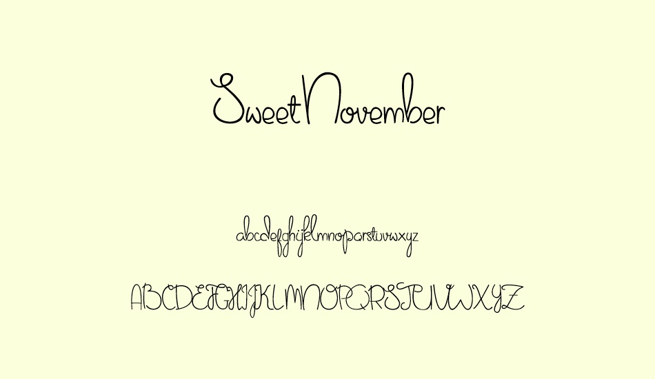 sweet-november font
