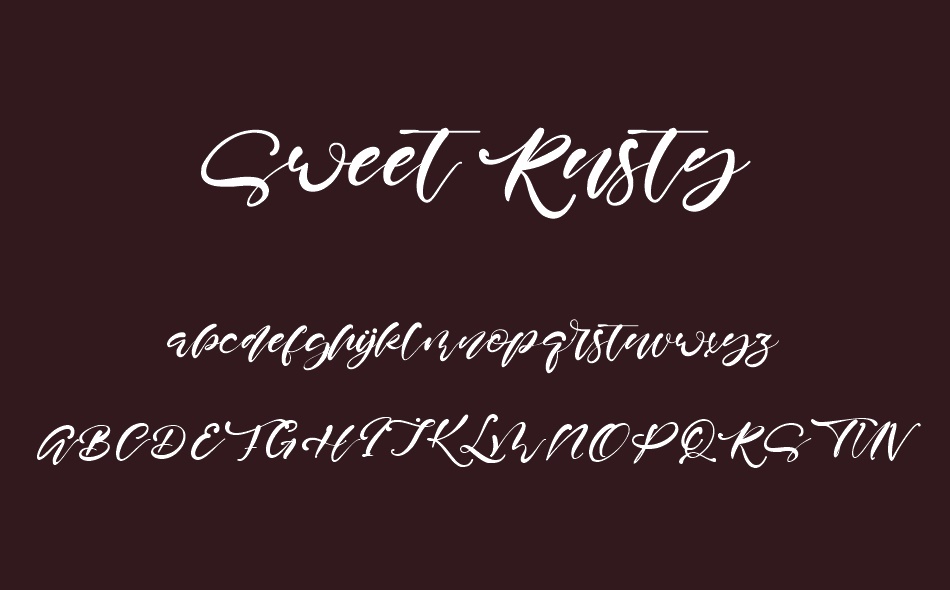Sweet Rusty font