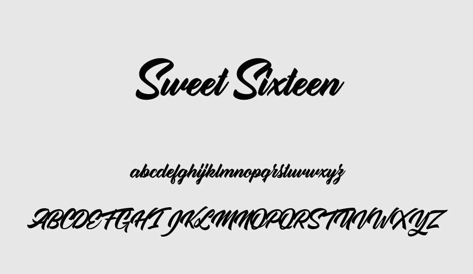 sweet-sixteen font