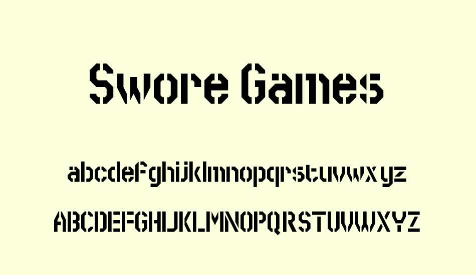 swore-games font
