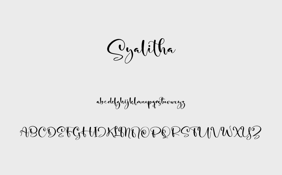Syalitha font