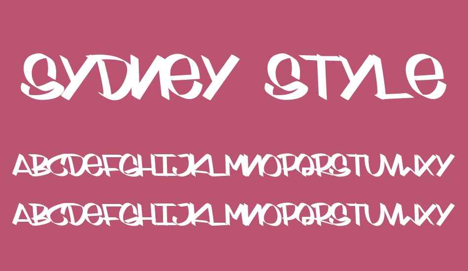 sydney-style font