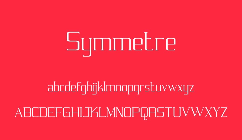 symmetre font