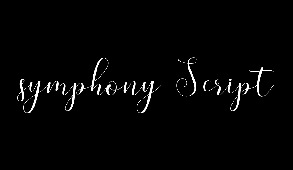 symphony-script font big