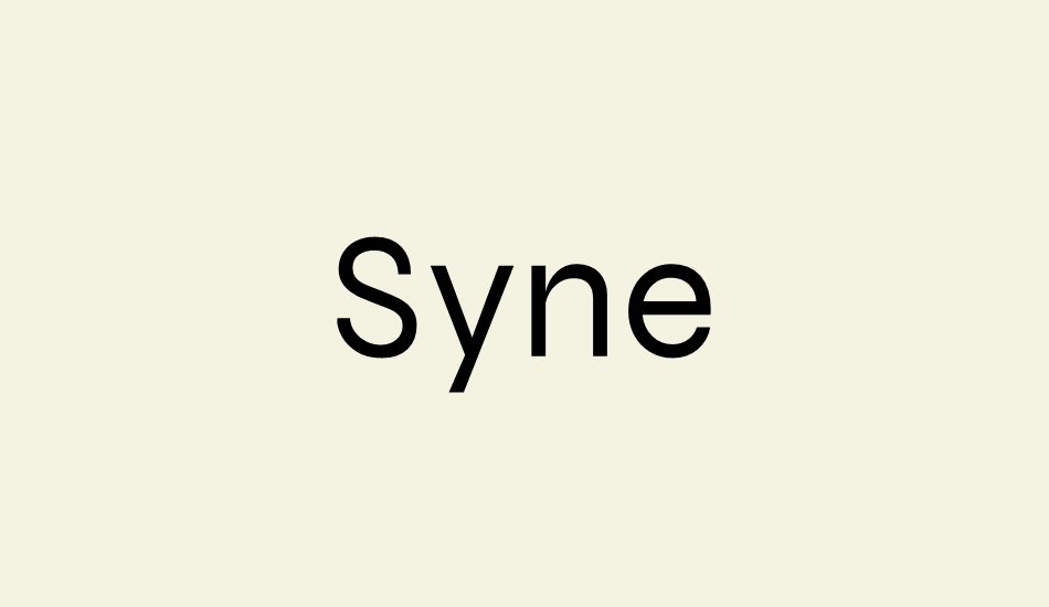 syne font big