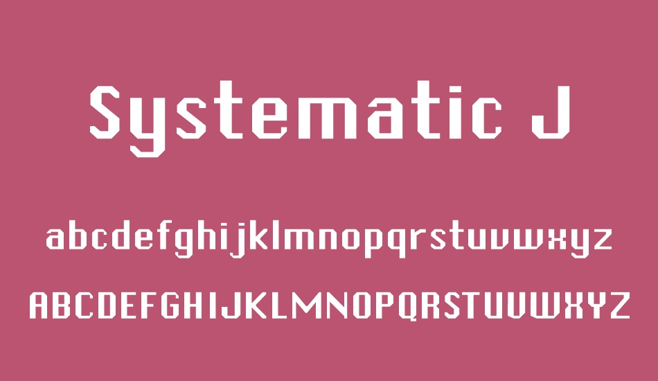 systematic-j font