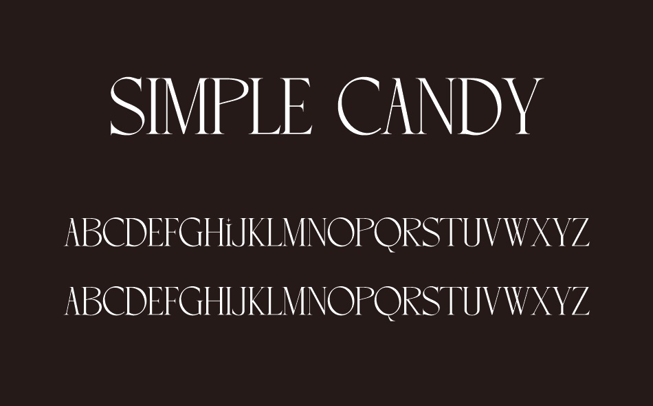 Simple Candy font