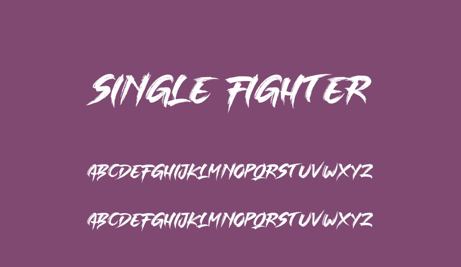 sıngle-fıghter font