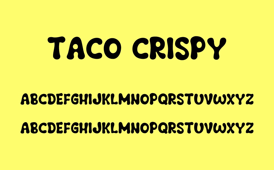 Taco Crispy font