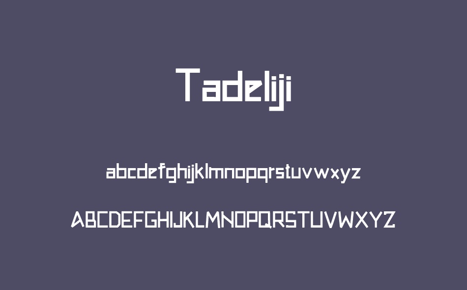 Tadeliji font