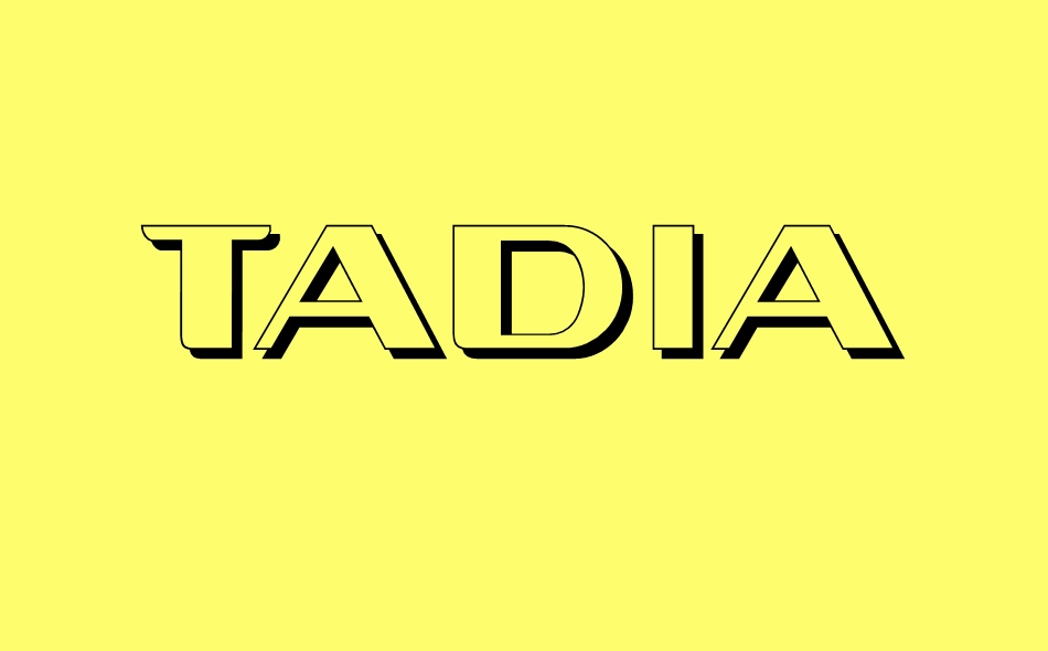 Tadia font big