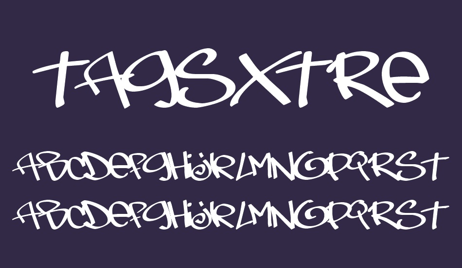 tagsxtreme font