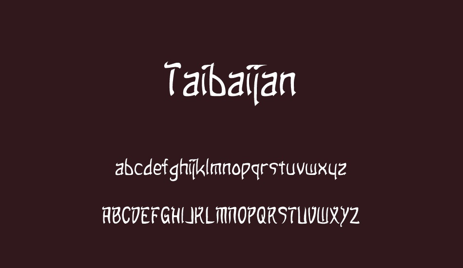 taibaijan font