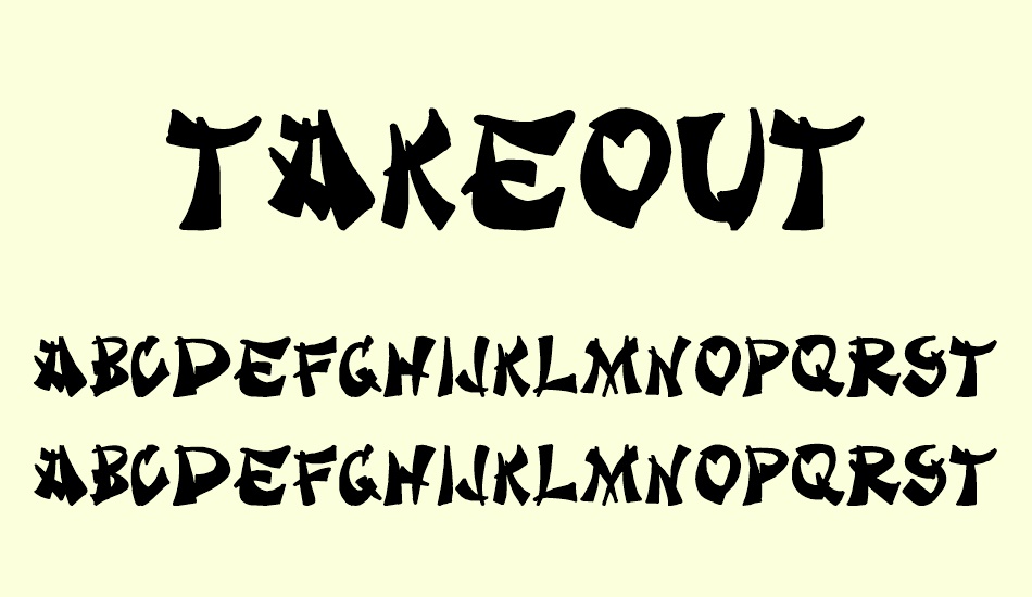 takeout font
