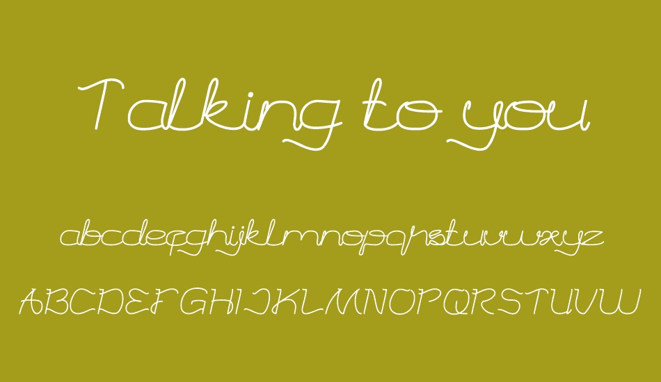 talking-to-you font
