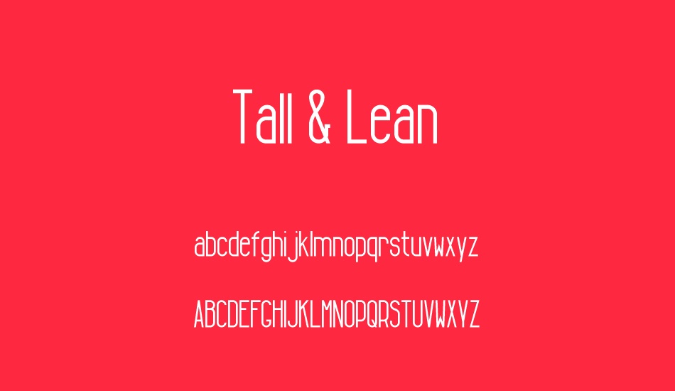 tall-&-lean font