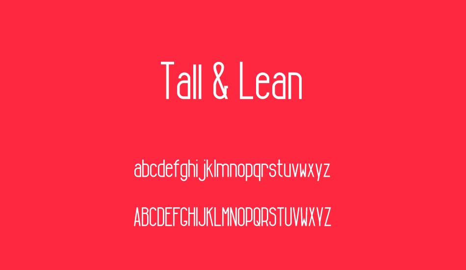tall-&-lean font