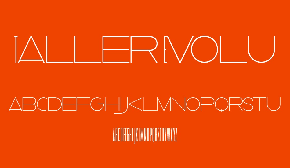 taller--evolution-rev font