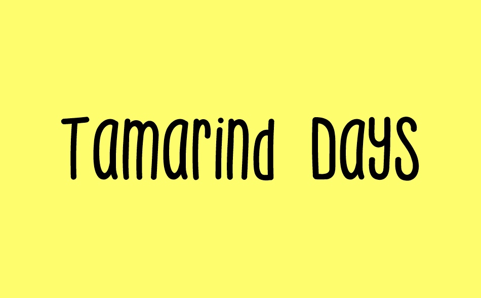 Tamarind Days font big