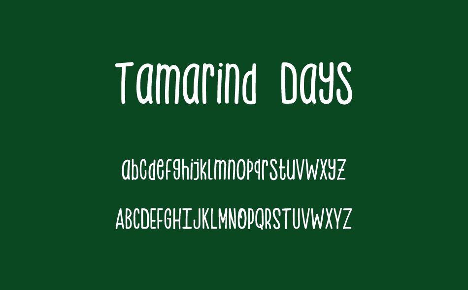 Tamarind Days font