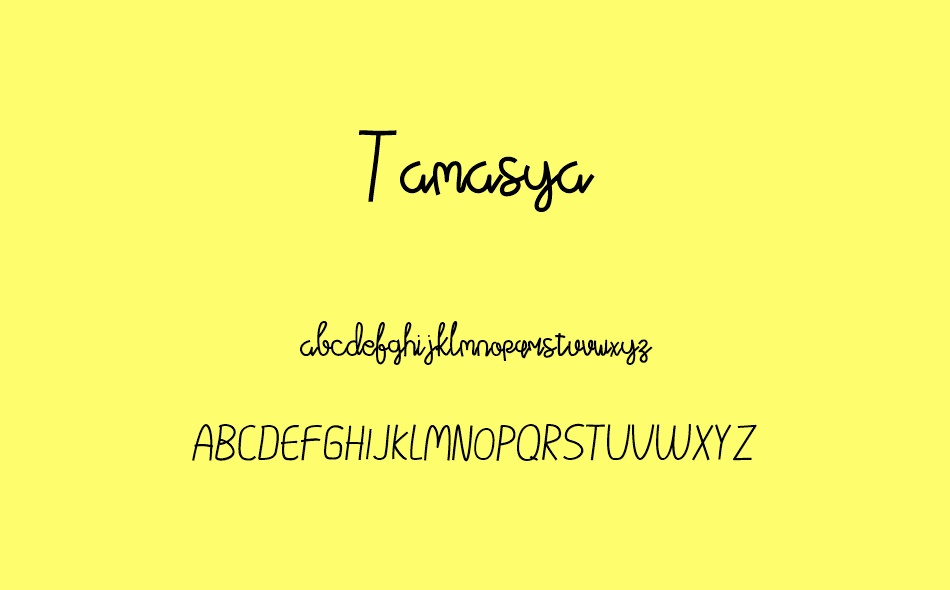Tamasya font