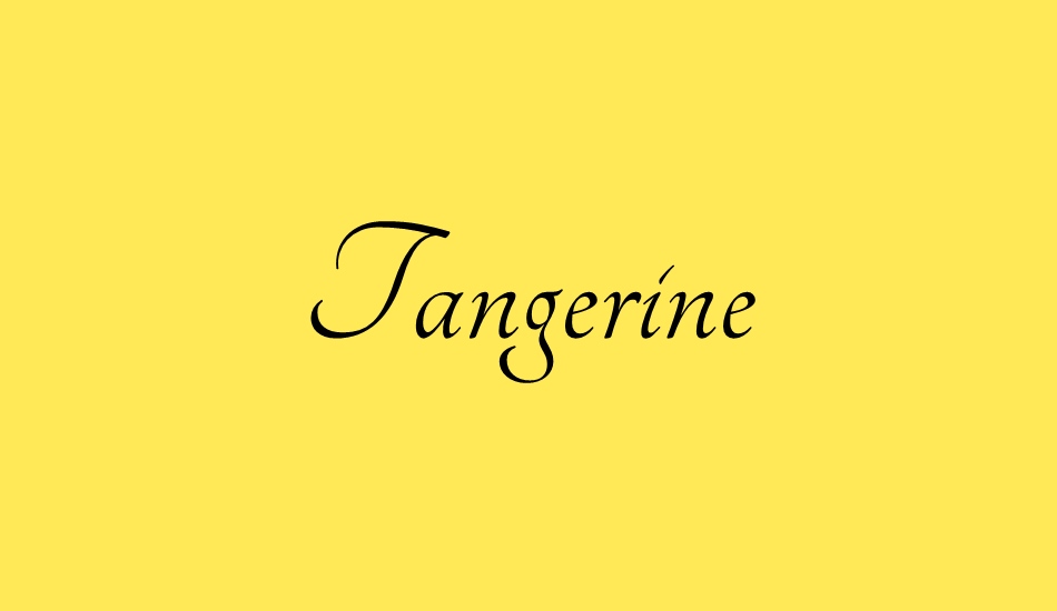 tangerine font big