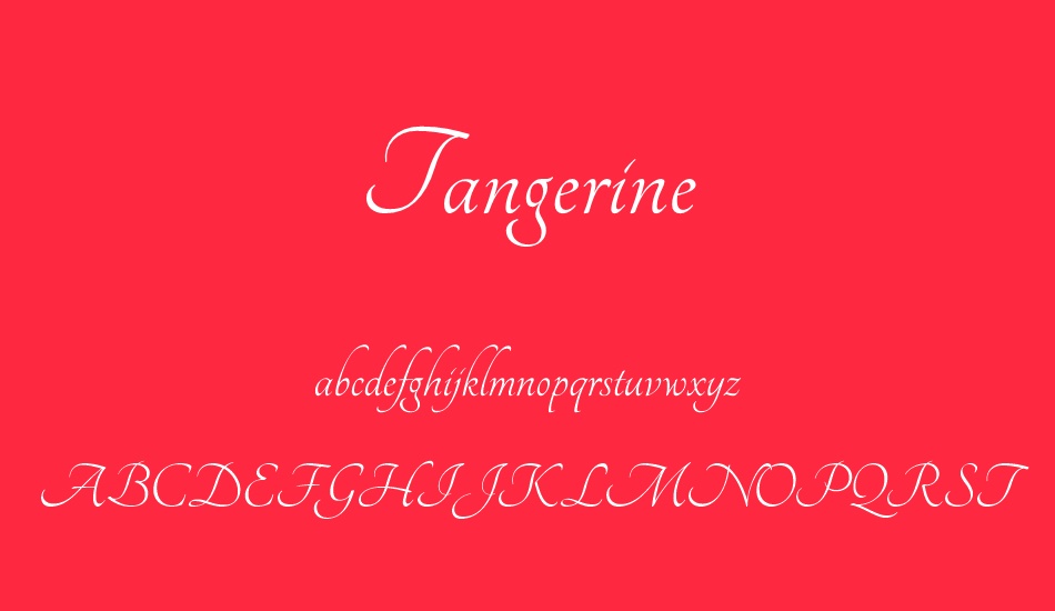 tangerine font