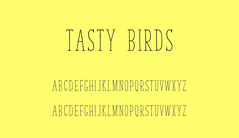 tasty-birds font