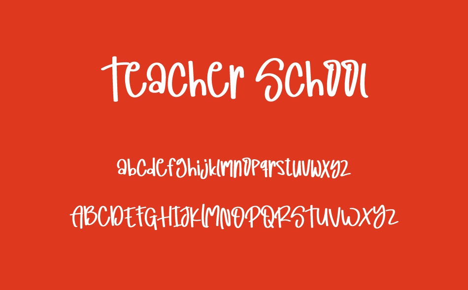 Teacher School font