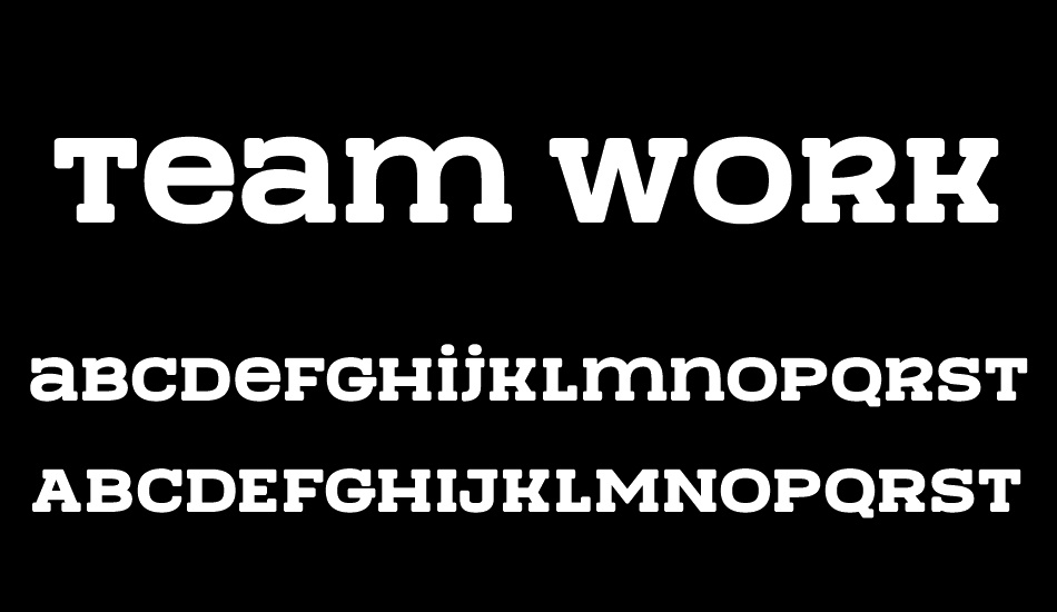 team-work font