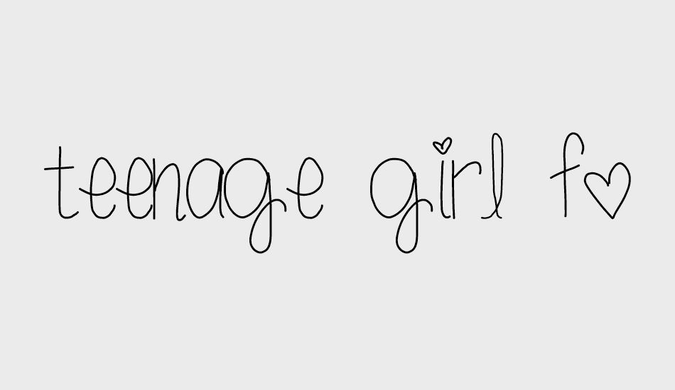 teenage-girl-font font big