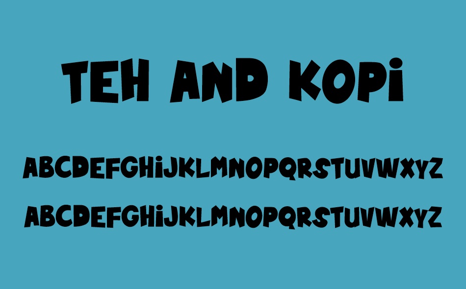 Teh And Kopi font