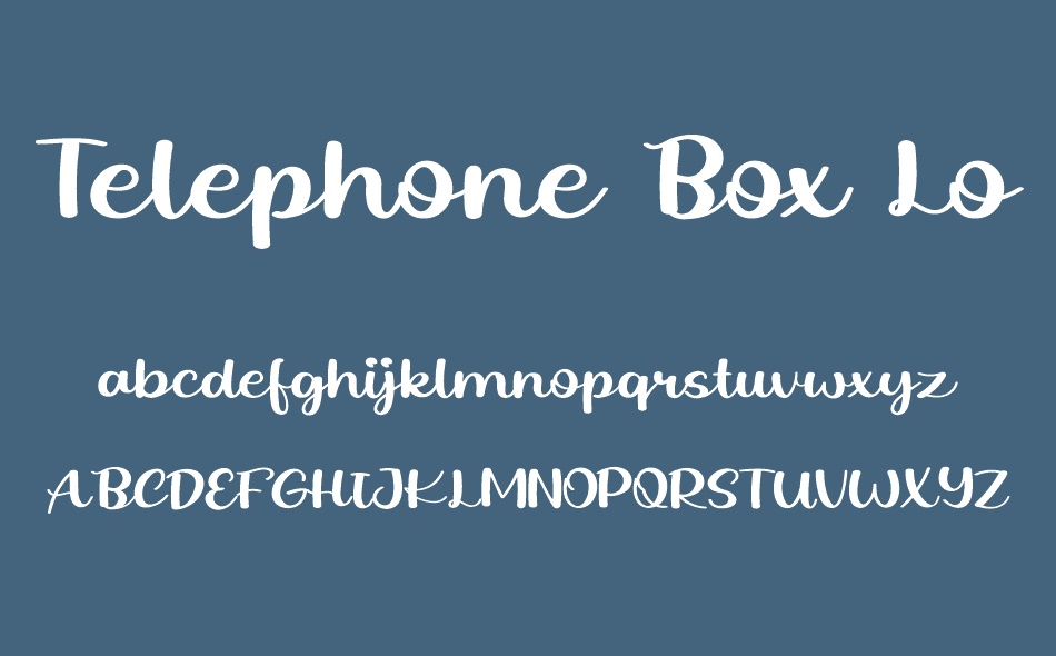 Telephone Box London font