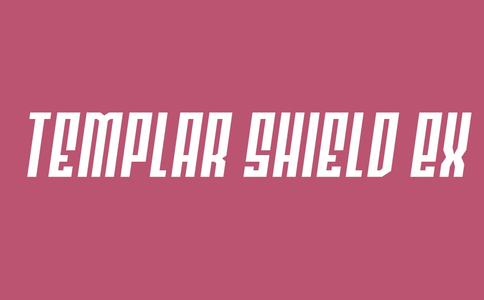 Templar Shield font big