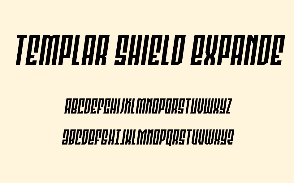 Templar Shield font