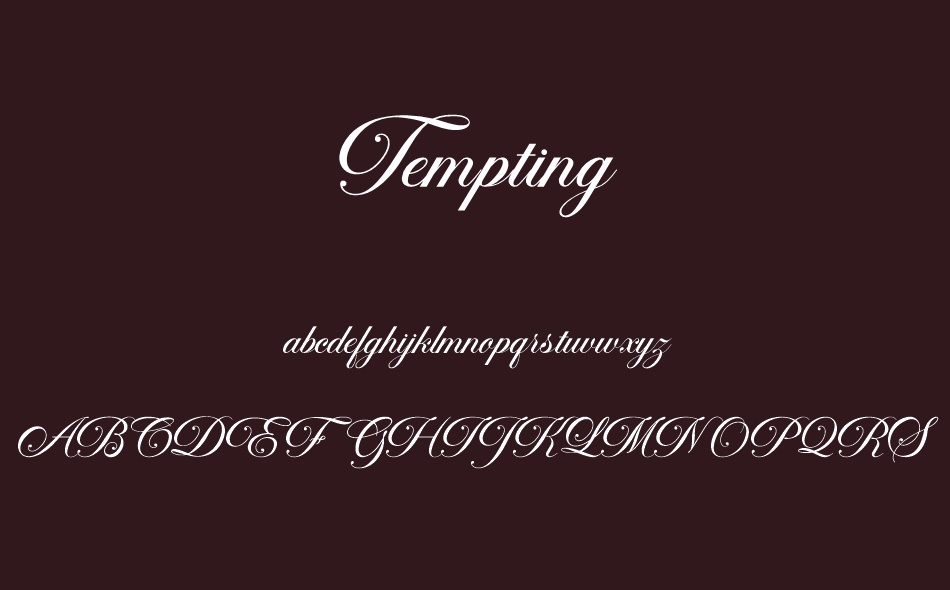 Tempting font