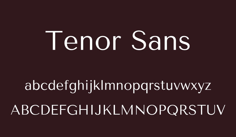 tenor-sans font