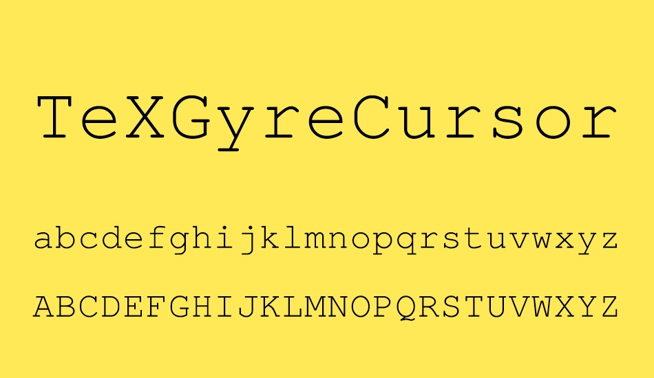 texgyrecursor font