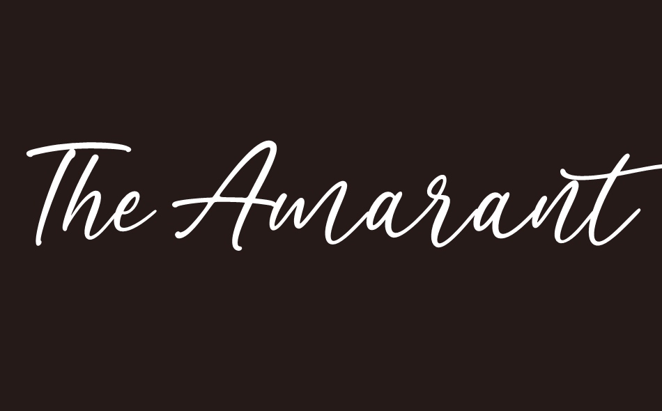 The Amaranth font big