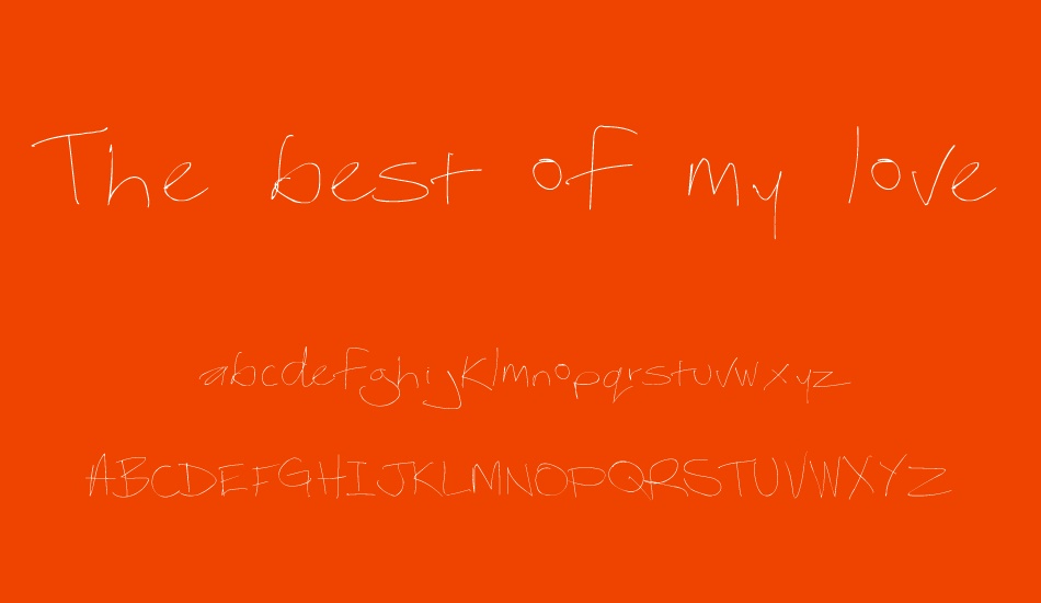 the-best-of-my-love font