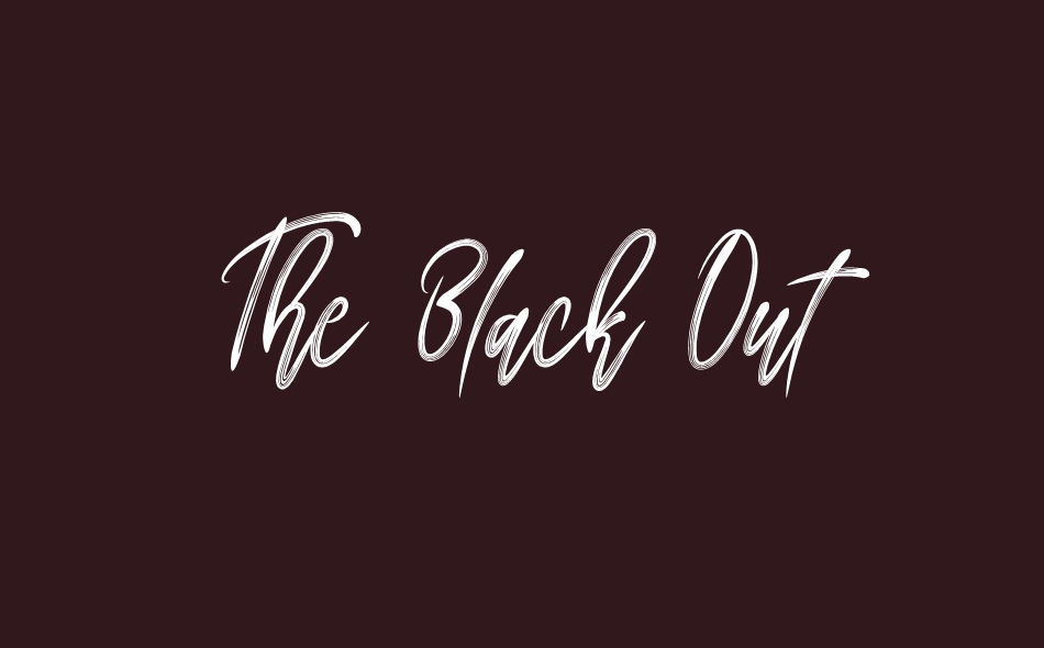The Black Out font big