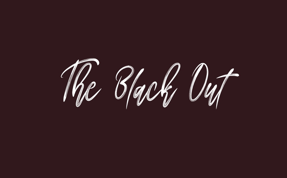 The Black Out font big