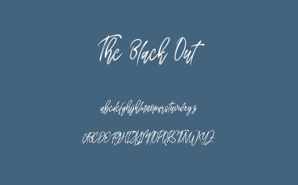 The Black Out font